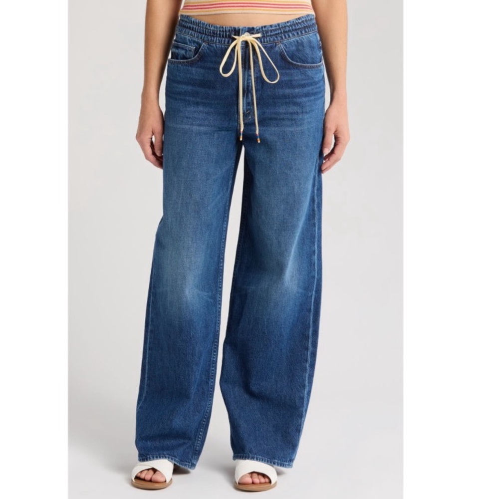 NWOT MOTHER The Drawn Tagger Sneak Wide Leg Jeans